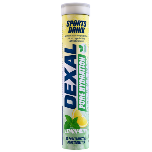 Dexal Pure补水柠檬薄荷味 - 运动饮料 15 poretablettia｜Dexal Pure Hydration Lemon-Mint - Urheilujuoma 15 poretablettia