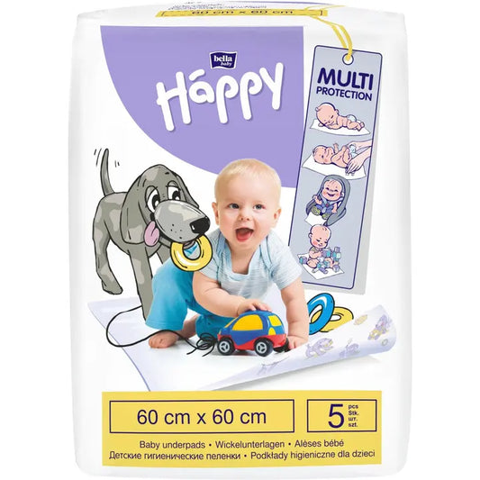 Happy vaipanvaihtoalusta 60x60 5 kpl｜Happy 尿布更换托盘 60x60 5 kpl
