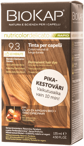 Biokap nutricolor delicato rapid 9.3 extra light golden blond