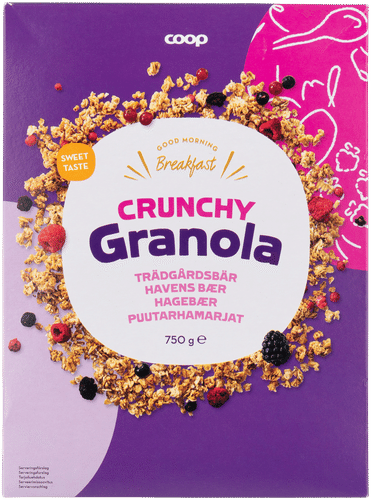Coop crunchy granola puutarhamarjat 750 g｜Coop 花园浆果脆格兰诺拉 750g