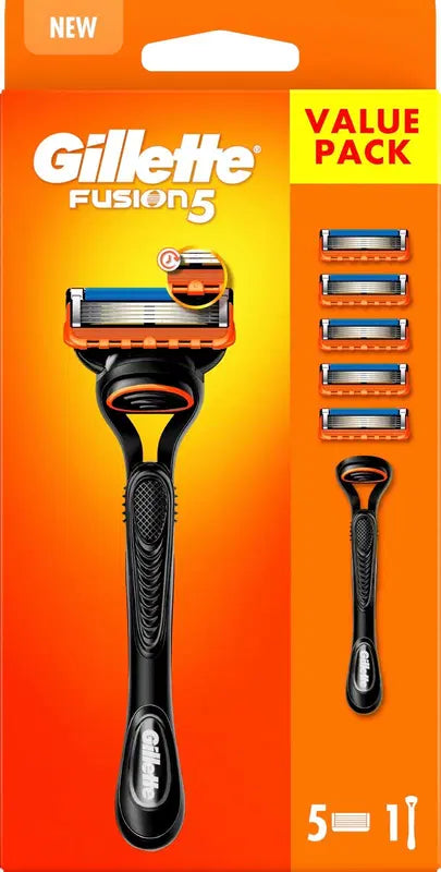 Gillette Fusion5 剃须刀+4个替换刀头｜Gillette Fusion5 partahöylä+4 vaihtoterää