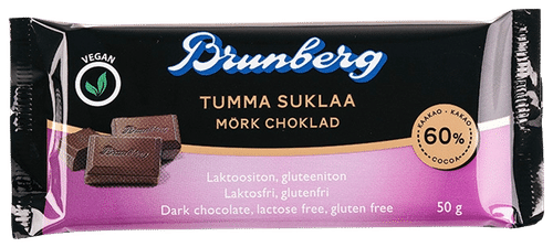 Brunberg 黑巧克力 60% 50g｜Brunberg Tumma suklaa 60 % 50g