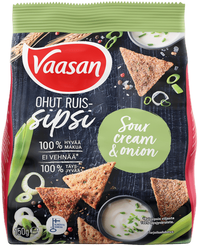Vaasan 黑麦薯片酸奶油洋葱味 150g