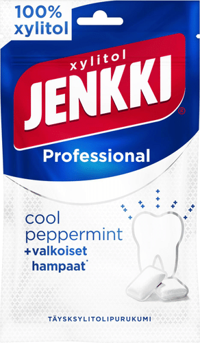 Jenkki Professional 清凉薄荷全木糖醇口香糖 80g｜Jenkki Professional Cool pepperminttäysksylitolipurukumi 80g