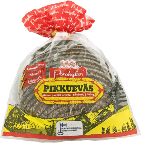 Porokylän Pikkueväs 400 g siivutettu ruisleipä｜Porokylän Leipomo Porokylän Pikkueväs 400克切片黑麦面包