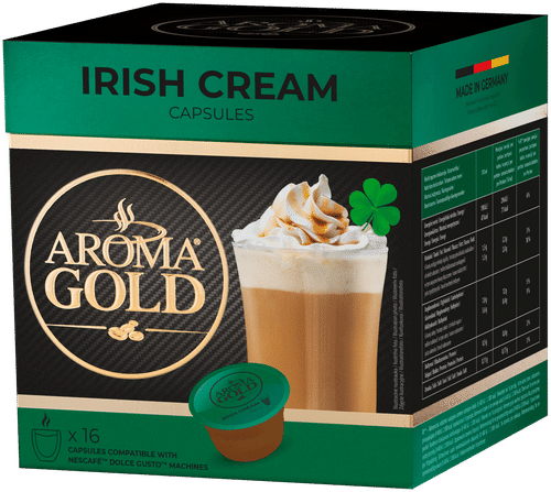 AROMA GOLD Irish Cream pikakahvikapselit 16 kpl, 256 g｜Aroma Gold 爱尔兰奶油速溶咖啡胶囊16粒， 256 g