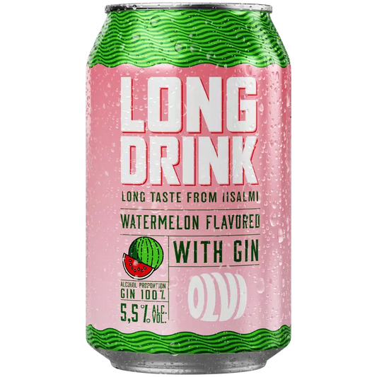 OLVI Long drink Watermelon with gin 5,5 % 0,33 l tlk｜OLVI Long drink 西瓜杜松子饮品 5.5% 0.33 l tlk