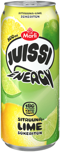 Marli Juissi 无糖柠檬青柠能量饮料 0,5 L｜Marli Juissi Energy Sokeriton Sitruuna-lime energiajuoma 0,5 L