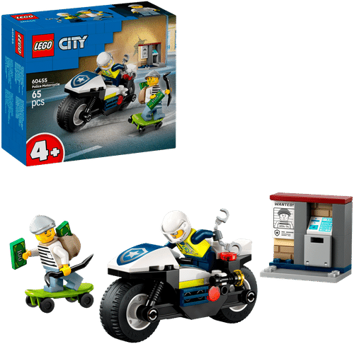 LEGO City Police 乐高®城市警察 60455 警用摩托车追捕