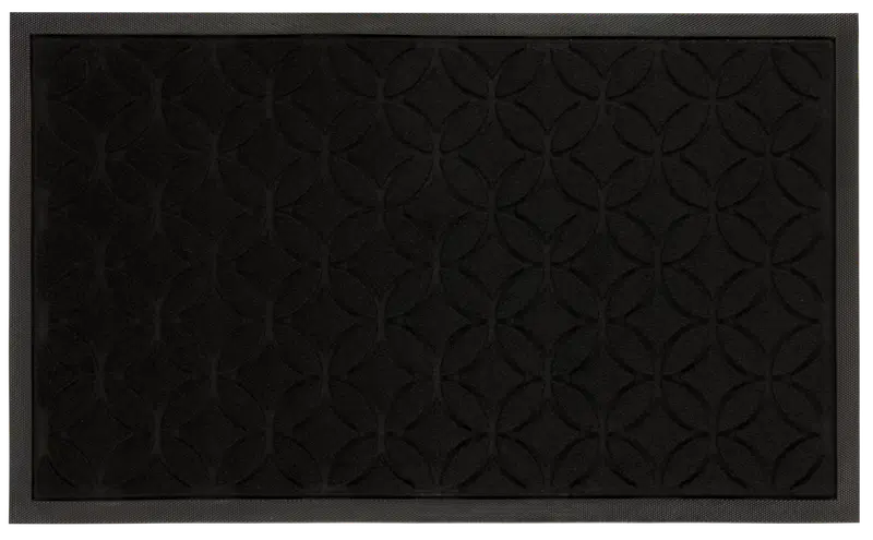 House 门垫 Embossed Circles 45x75cm 黑色