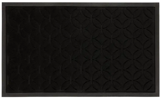 House 门垫 Embossed Circles 45x75cm 黑色