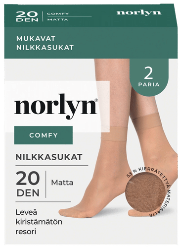 Norlyn 女式短袜舒适2双装20丹尼尔 粉色，尺码36-41