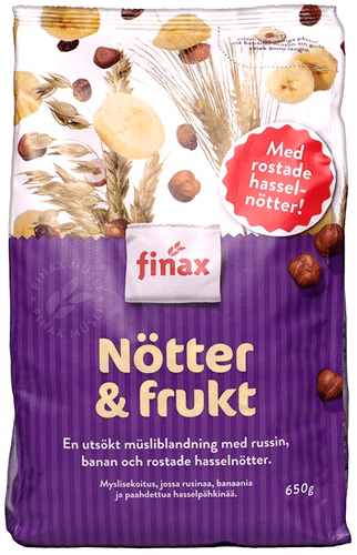 Finax Mysli Pähkinä & Hedelmä 650g｜Finax 坚果水果麦片 650g