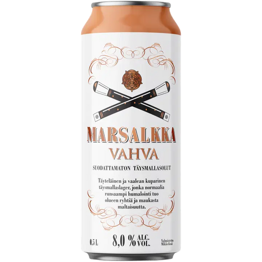 Marsalkka Vahva Lager 8,0% olut 0,5l tölkki｜Marsalkka 浓饮料 8.0% 饮料 0.5 升罐装