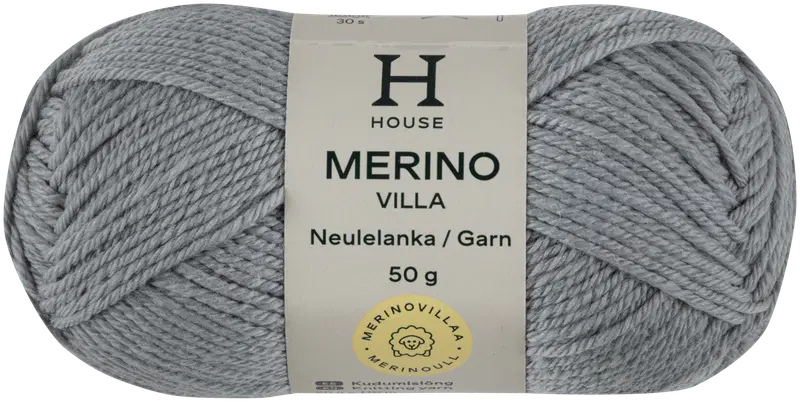 House 美利奴羊毛线50克 CNE-1833 浅灰色｜House lanka merinovilla 50g CNE-1833 light gray