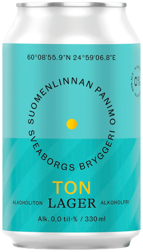Suomenlinnan Panimo Alkoholiton Ton Lager 0,5% tölkki olut 33cl