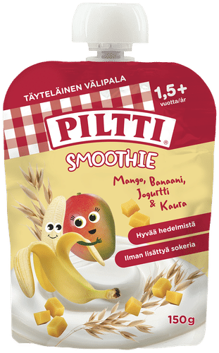 Piltti 150克酸奶芒果香蕉燕麦 smoothie（1.5岁以上）便携装