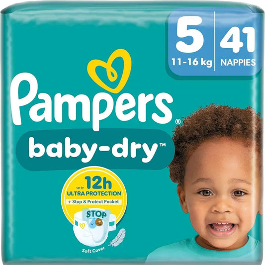 Pampers Baby Dry S5 11-16kg 41kpl vaippa｜Pampers Baby Dry S5 11-16公斤 41片纸尿裤