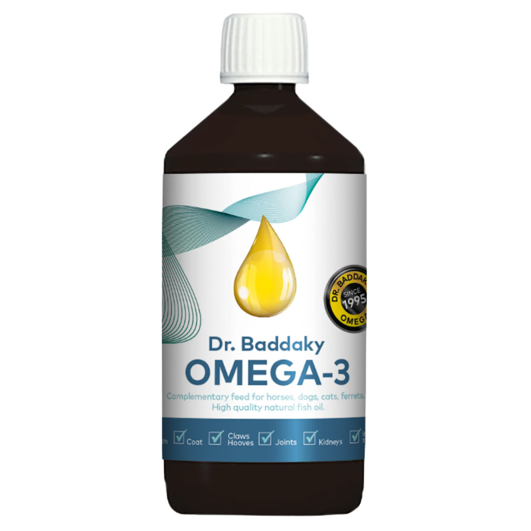 Dr. Baddaky Omega-3 - 犬、猫和马用 1000 ml