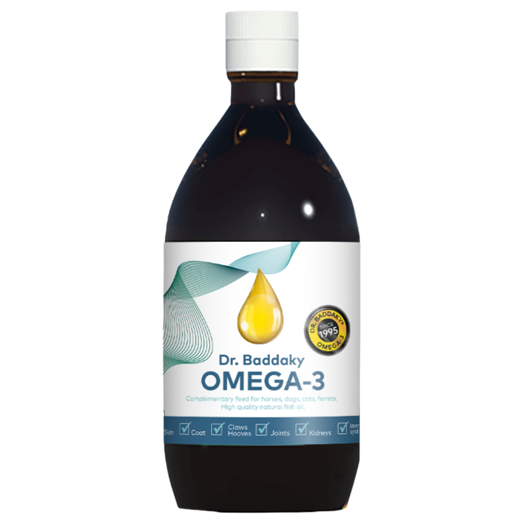 Dr. Baddaky Omega-3 - 犬、猫和马用 500 ml