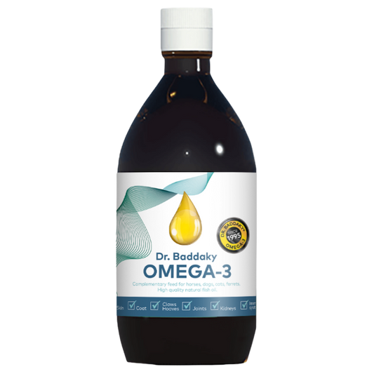 Dr. Baddaky Omega-3 - 犬、猫和马用 500 ml