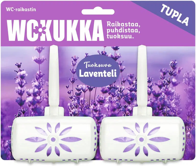 Wc Kukka 薰衣草双包装马桶清新剂 2x50g｜WC Kukka Laventeli tuplapakkaus wc-raikastin 2x50g