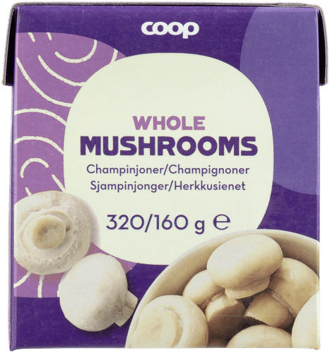 Coop 盐水整蘑菇 320/160 g