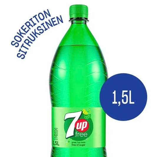 7UP Zero Sugar virvoitusjuoma 1,5 l｜7UP 零糖软饮料 1,5 l