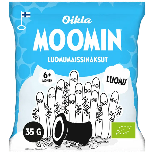 Oikia Moomin Luomumaissinaksu original 35g｜Oikia Moomin 有机玉米芯原味 35g
