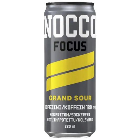 NOCCO Focus Grand Sour hiilihapotettu energiajuoma 330ml｜Nocco Focus Grand Sour 碳酸能量饮料 330ml