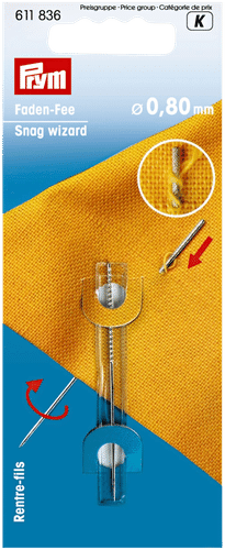 Prym 修补针 用于修补环扣和线团 针粗0.8mm 钢材｜Prym korjausneula silmukka- ja lankapakojen korjaamiseen. Neulan paksuun 0,8 mm, materiaali teräs.