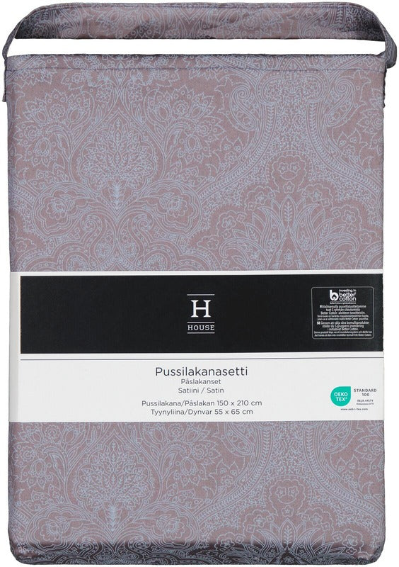 House 缎面被套套装 Paisley 150x210厘米，深灰色