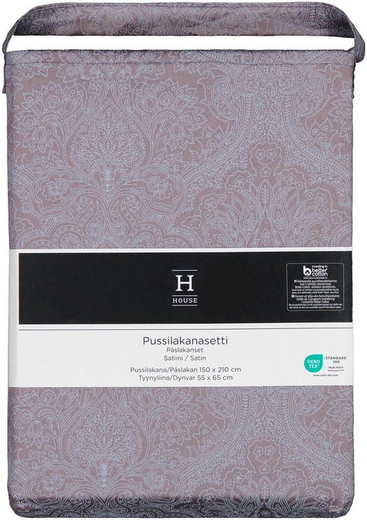 House 缎面被套套装 Paisley 150x210厘米，深灰色
