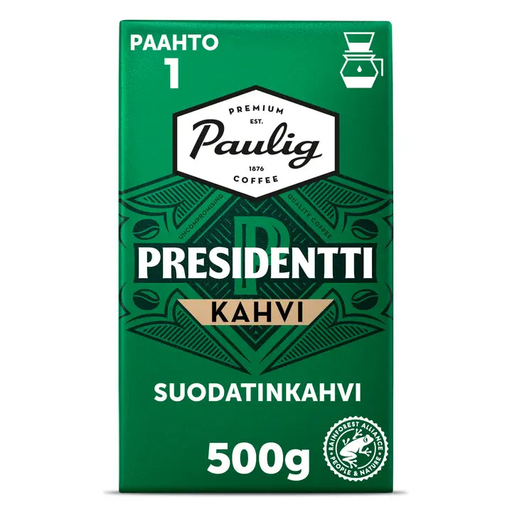 Paulig Presidentti kahvi suodatinjauhatus 500g｜Presidentti Paulig President 咖啡过滤研磨 500g