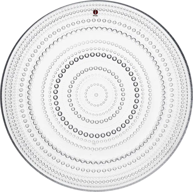 Iittala 卡斯泰赫尔米盘子31.5厘米透明｜Iittala Lautanen Kastehelmi 31,5cm kirkas