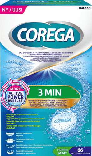 Corega Tabs 3分钟泡腾片 66 kpl