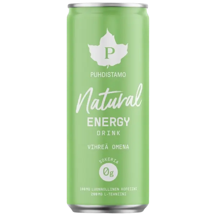 Puhdistamo Natural Energy Drink - Vihreä omena 330 ml｜Puhdistamo 天然能量饮料-青苹果 330 ml