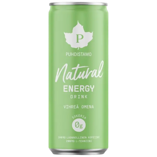 Puhdistamo Natural Energy Drink - Vihreä omena 330 ml｜Puhdistamo 天然能量饮料-青苹果 330 ml