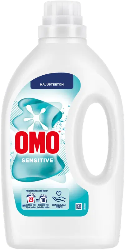 Omo 敏感肌无香液体洗衣液 920毫升 23次洗涤｜Omo Sensitive nestemäinen pyykinpesuaine Hajusteeton 920 ml 23 pesua