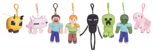 Minecraft 毛绒玩具我的世界混合装带夹子 13cm