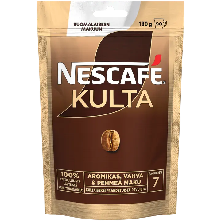 Nescafé Kulta 180g pikakahvi täyttöpussi｜Nescafé 金色 180g 速溶咖啡补充袋
