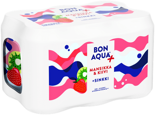 Bonaqua 6 件装 Bonaqua + 草莓和猕猴桃碳酸饮料罐 0.33 L