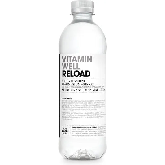 Vitamin Well Reload, sitruunan ja limen makuinen vitaminoitu hiilihapoton juoma 500ml｜Vitamin Well Reload 柠檬和酸橙味维生素非碳酸饮料 500ml