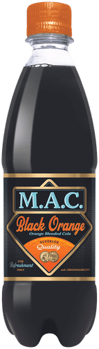M.A.C. Black Orange virvoitusjuoma 0,5l pullo