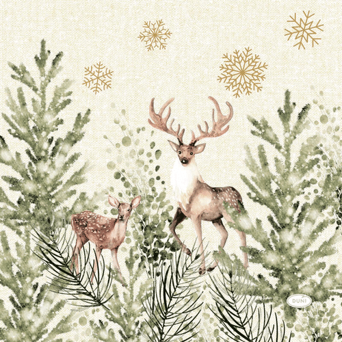 Duni Elegant Deer餐巾纸 33x33cm 三层 20kpl