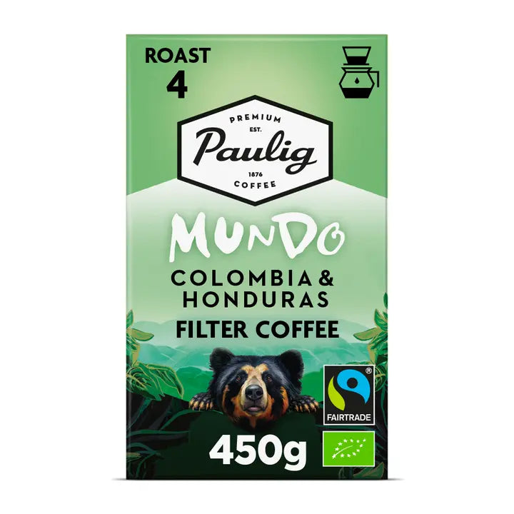 Paulig Mundo Colombia & Honduras Luomu kahvi suodatinjauhatus 450g｜Paulig Mundo 哥伦比亚和洪都拉斯有机咖啡过滤研磨 450g