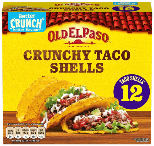 Old El Paso 塔可脆壳 12片/135克｜Old El Paso Tacokuoret 12kpl/135g