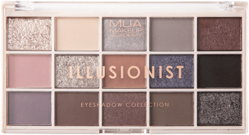 MUA Make Up Academy Eyeshadow Palette 15 shades 12 g Illusionist luomiväripaletti