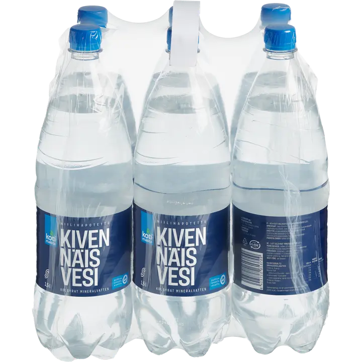 6xKotimaista kevyesti hiilihapotettu kivennäisvesi 1,5 l kmp｜Kotimaista 6x 国产淡碳酸矿泉水 约 1.5 升