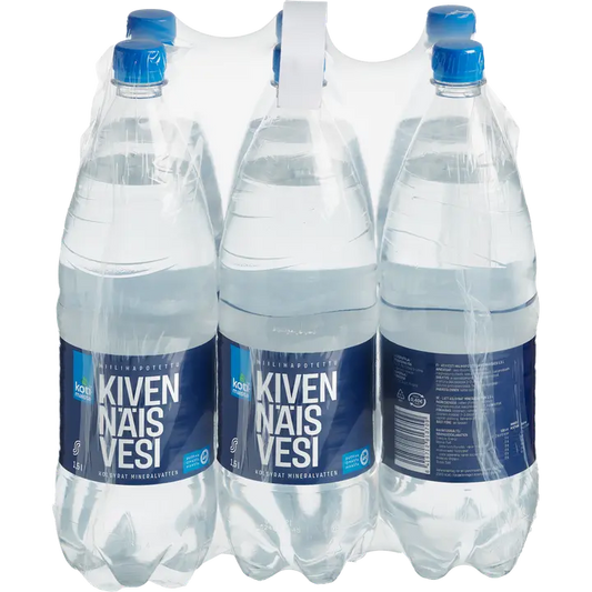 6xKotimaista kevyesti hiilihapotettu kivennäisvesi 1,5 l kmp｜Kotimaista 6x 国产淡碳酸矿泉水 约 1.5 升